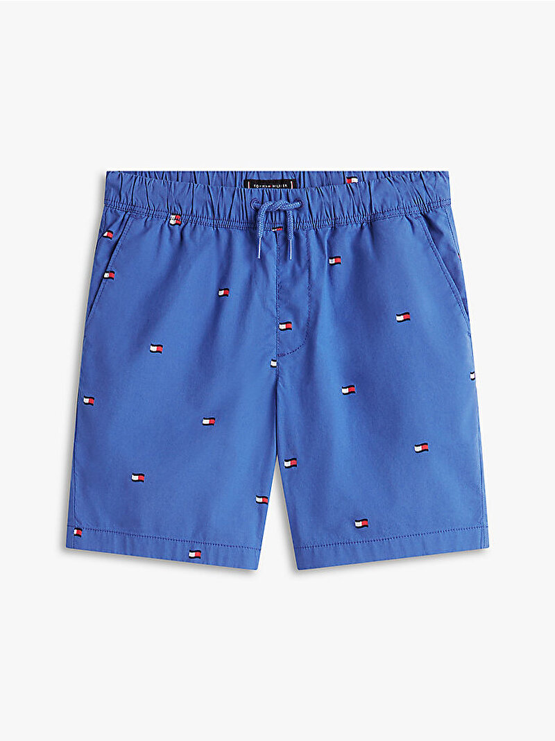 Erkek Çocuk Stretch Poplin Flag Şort Mavi KB0KB10392C6H