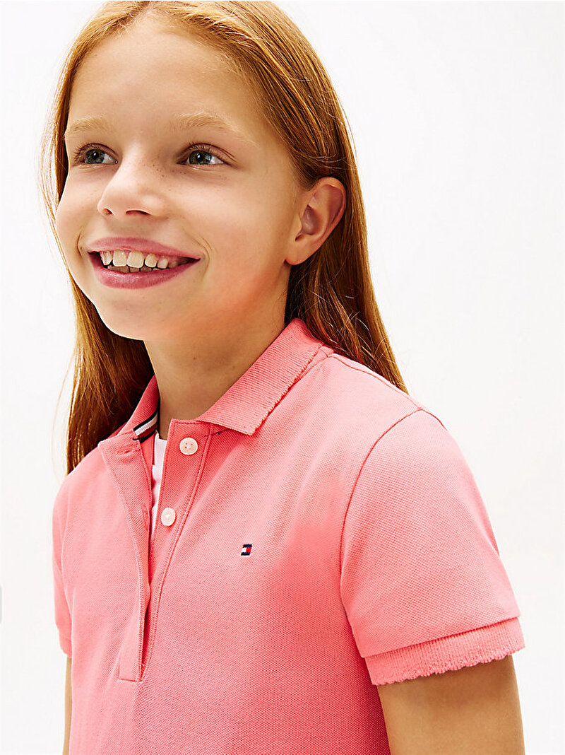 Kız Çocuk Essential Polo Elbise Pembe KG0KG08564TIE