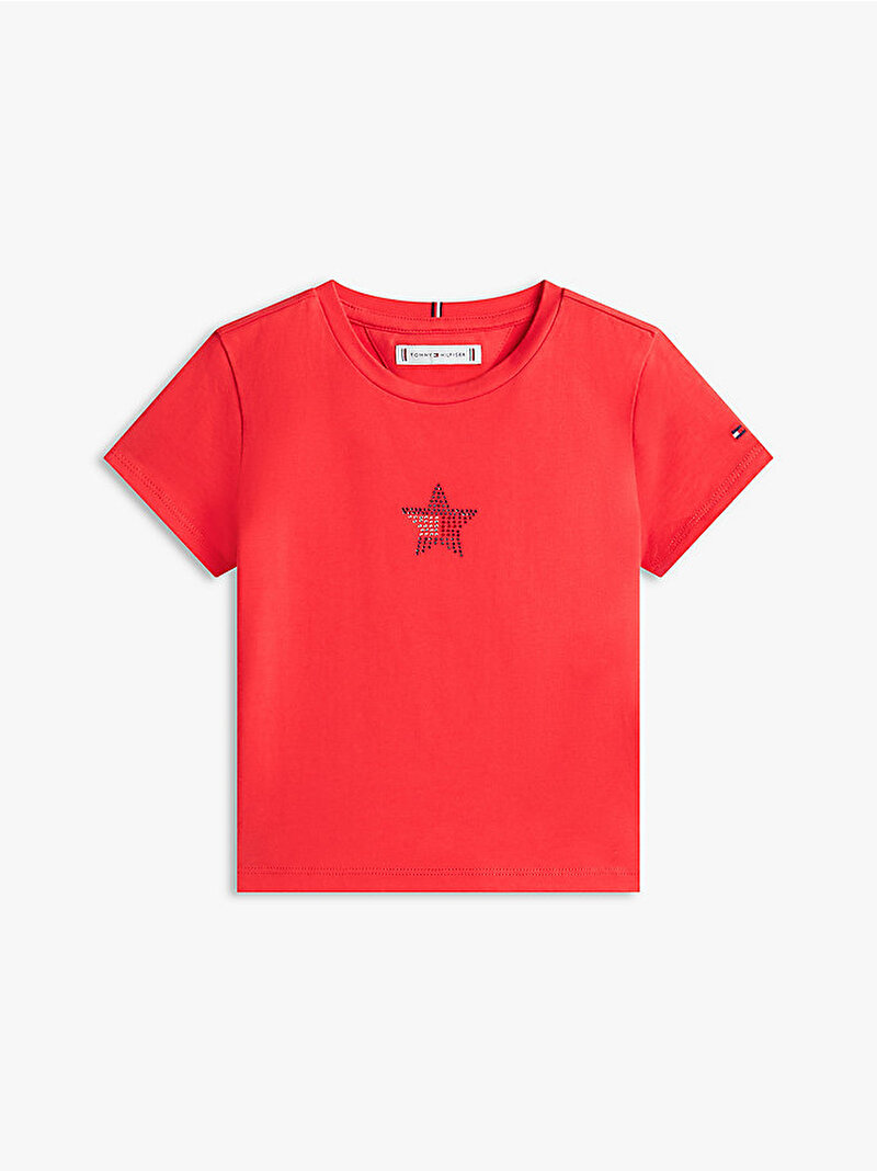 Kız Çocuk Star Flag T-shirt Kırmızı KG0KG09097XK3