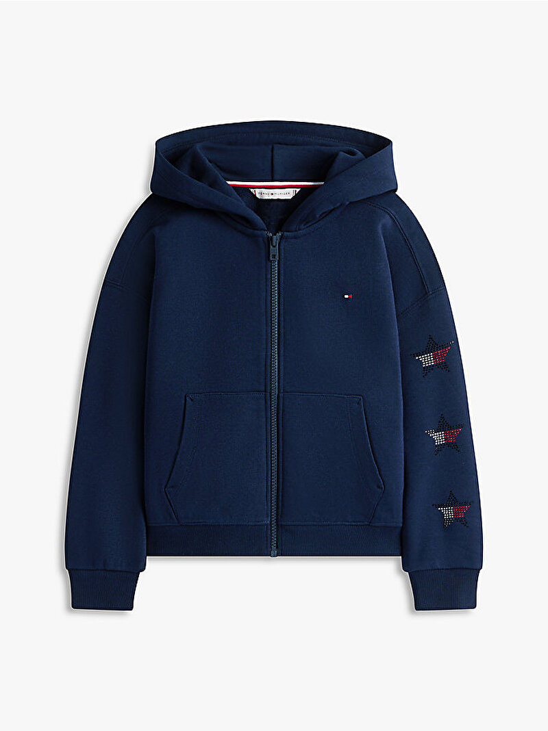 Kız Çocuk Star Zip Through Hoodie Lacivert KG0KG09129C1G