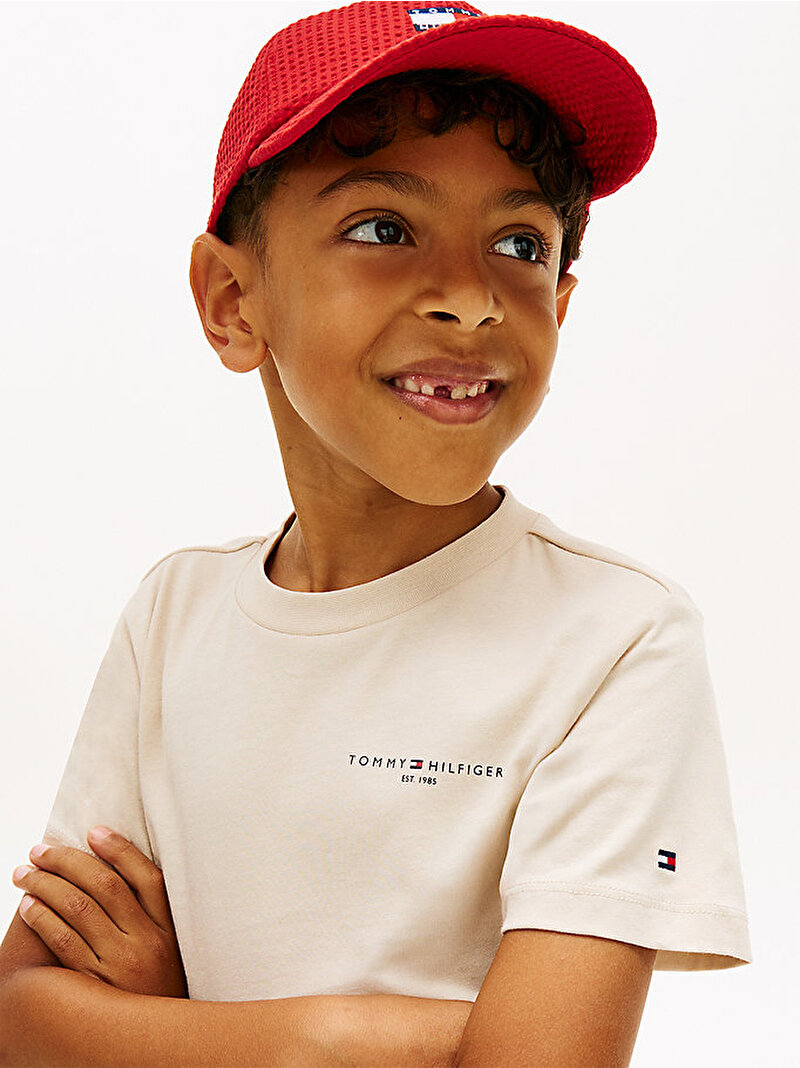 Çocuk Unisex Mini Corp T-shirt Bej KS0KS00661ACI