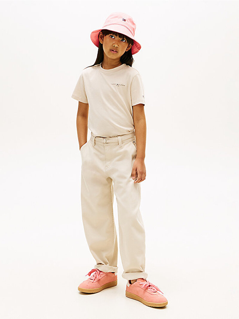 Çocuk Unisex Mini Corp T-shirt Bej KS0KS00661ACI
