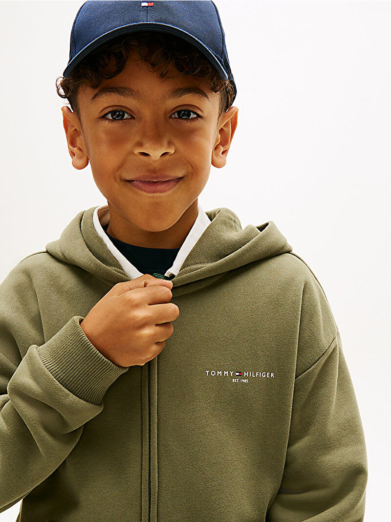 Çocuk Unisex Mini Corp Zip Through Sweatshirt Yeşil KS0KS00726PLI