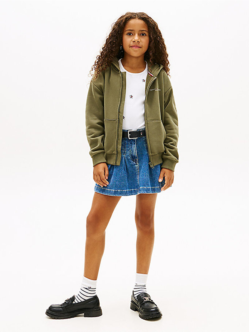 Çocuk Unisex Mini Corp Zip Through Sweatshirt Yeşil KS0KS00726PLI