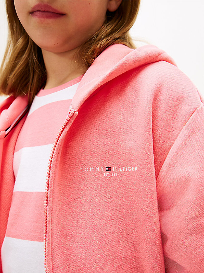 Çocuk Unisex Mini Corp Zip Through Sweatshirt Pembe KS0KS00726TIE