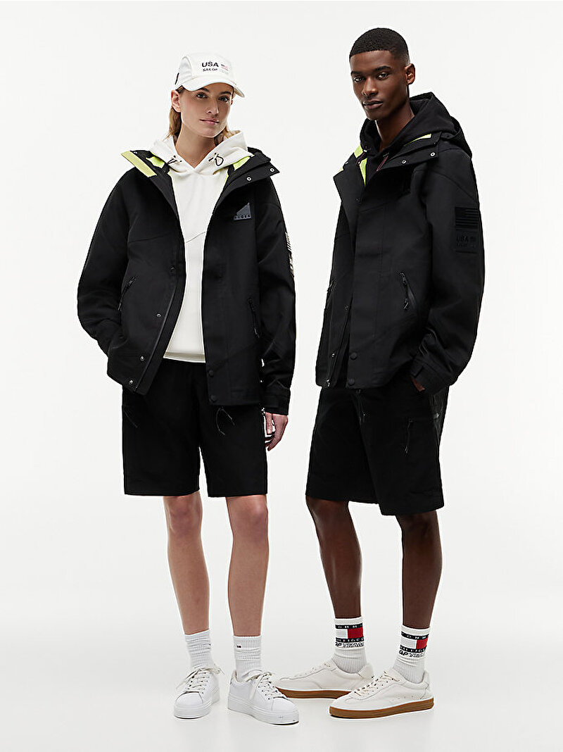 Unisex US Sailgp Sailing Rüzgarlık Ceket Siyah MN0MN00040BDS
