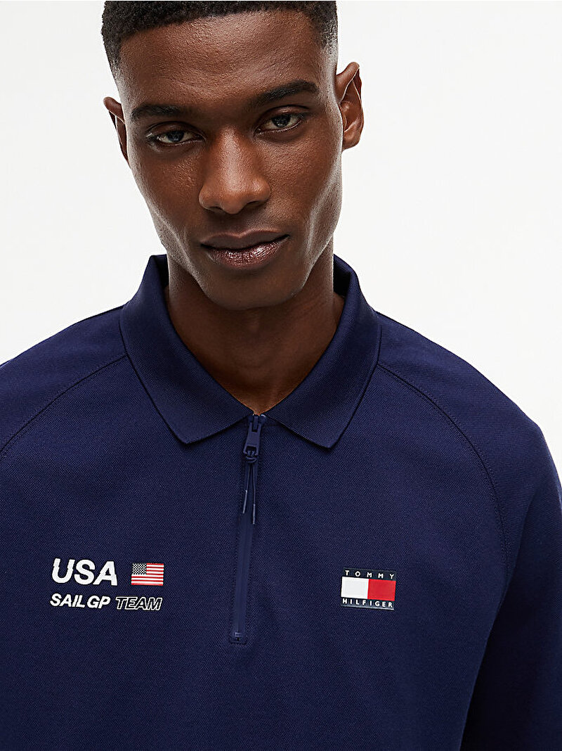 Unisex US Sailgp Pique Polo T-shirt Lacivert MN0MN00053DY4