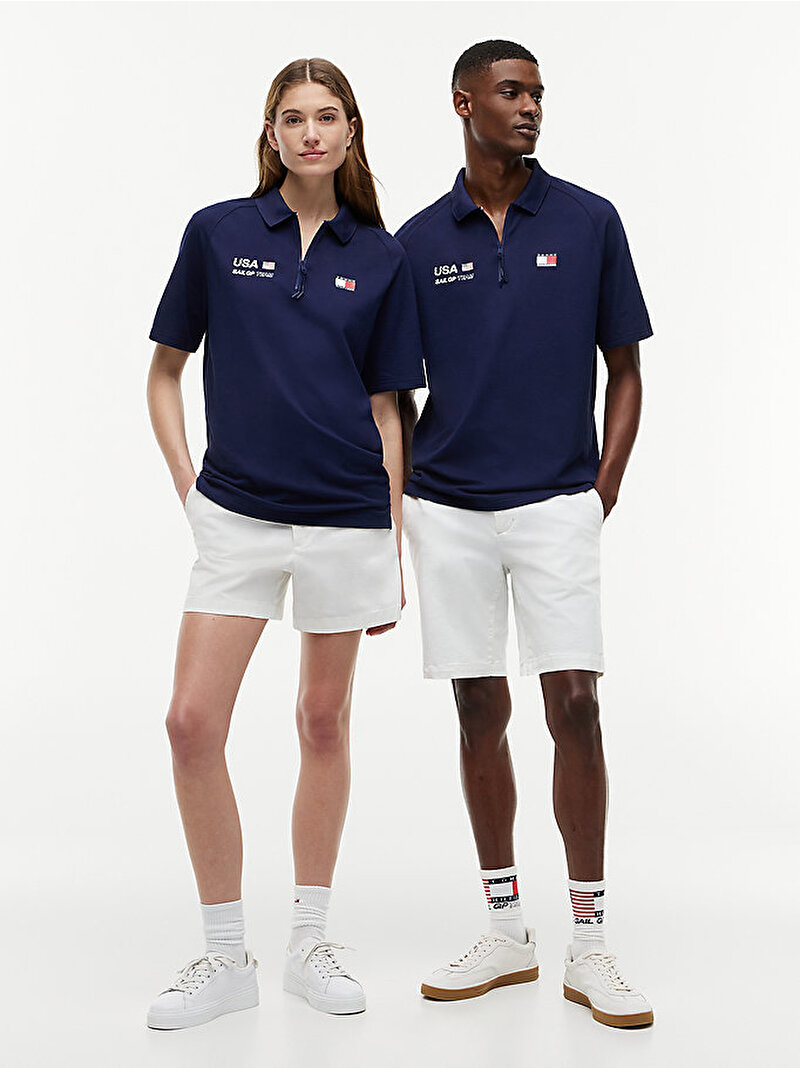 Unisex US Sailgp Pique Polo T-shirt Lacivert MN0MN00053DY4