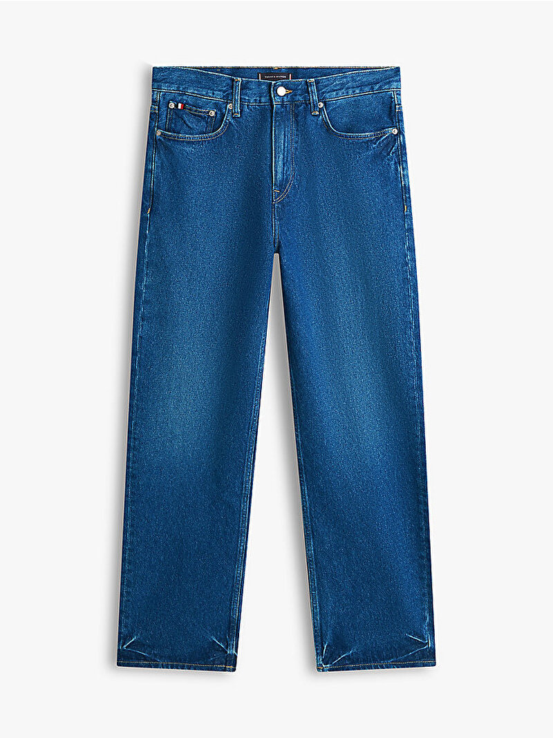 Erkek Relaxed Straight Jean Pantolon Mavi MW0MW423281BN