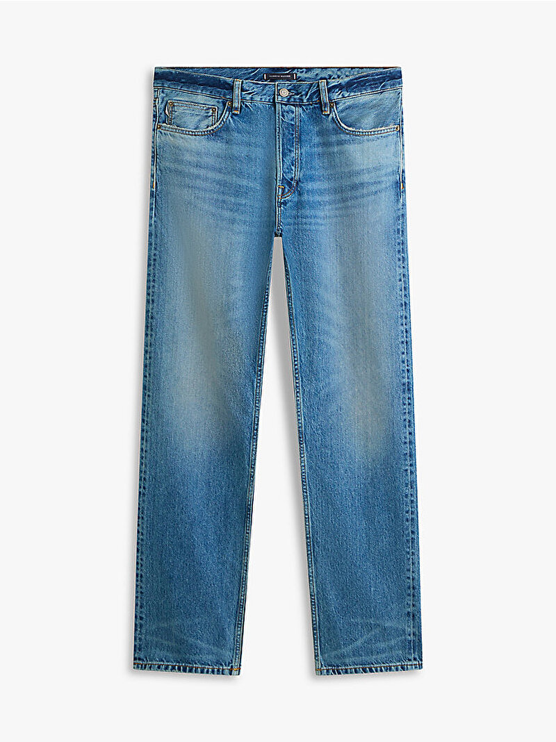 Erkek Relaxed Straight Jean Pantolon Mavi MW0MW423291AC