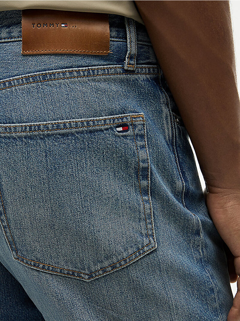 Erkek Relaxed Straight Jean Pantolon Mavi MW0MW423301BM