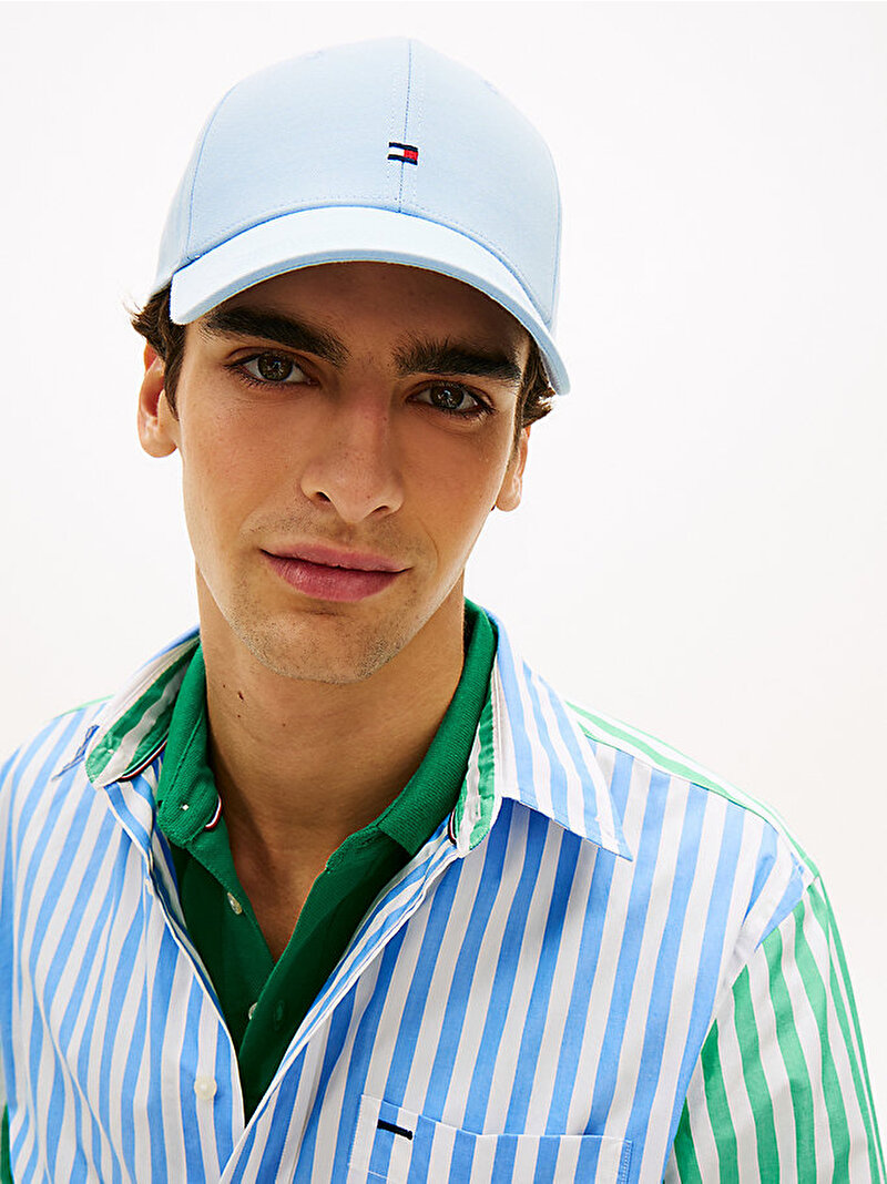Erkek TH Flag Cotton 6 Panel Şapka Mavi AM0AM13008C1Y