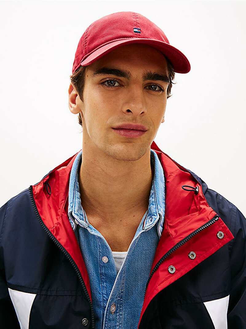 Erkek TH Flag Soft 6 Panel Şapka Kırmızı AM0AM14099XIT