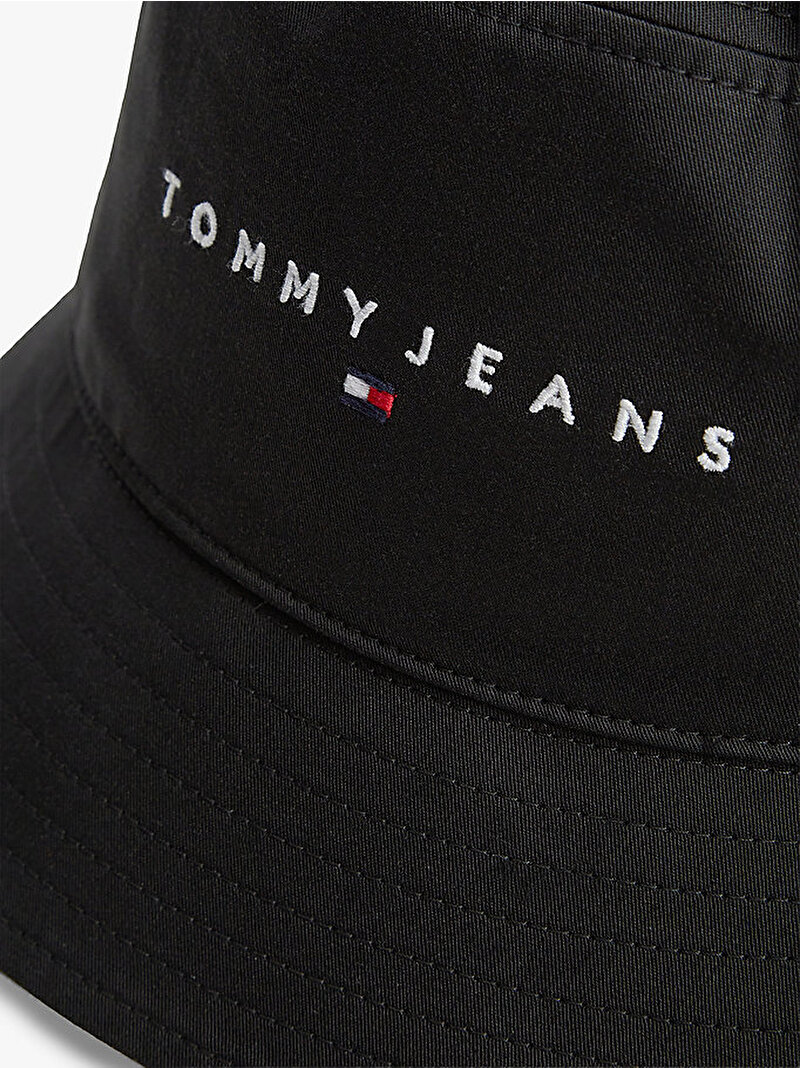 Erkek TJM Linear Logo Bucket Şapka Siyah AM0AM14201BDS