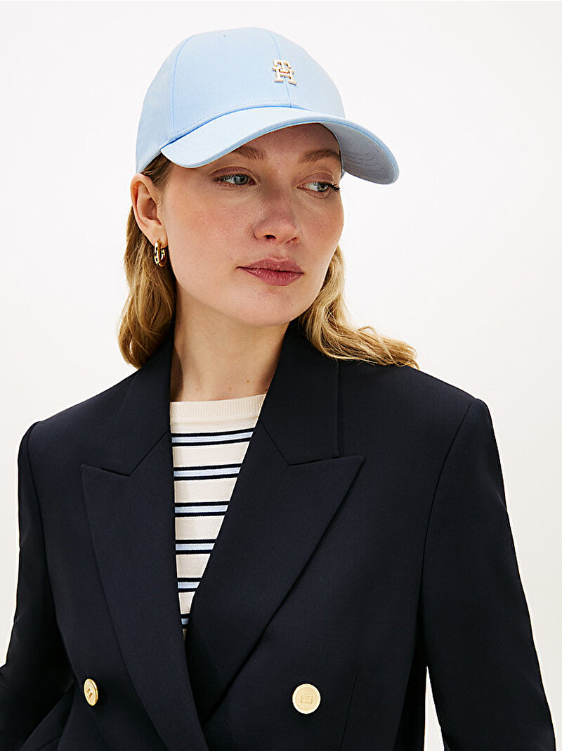 Kadın TH Elevated Chic Şapka Mavi AW0AW17631C1Y