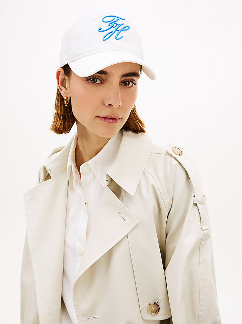 Kadın TH Embroidered Şapka Ekru AW0AW18338YBL