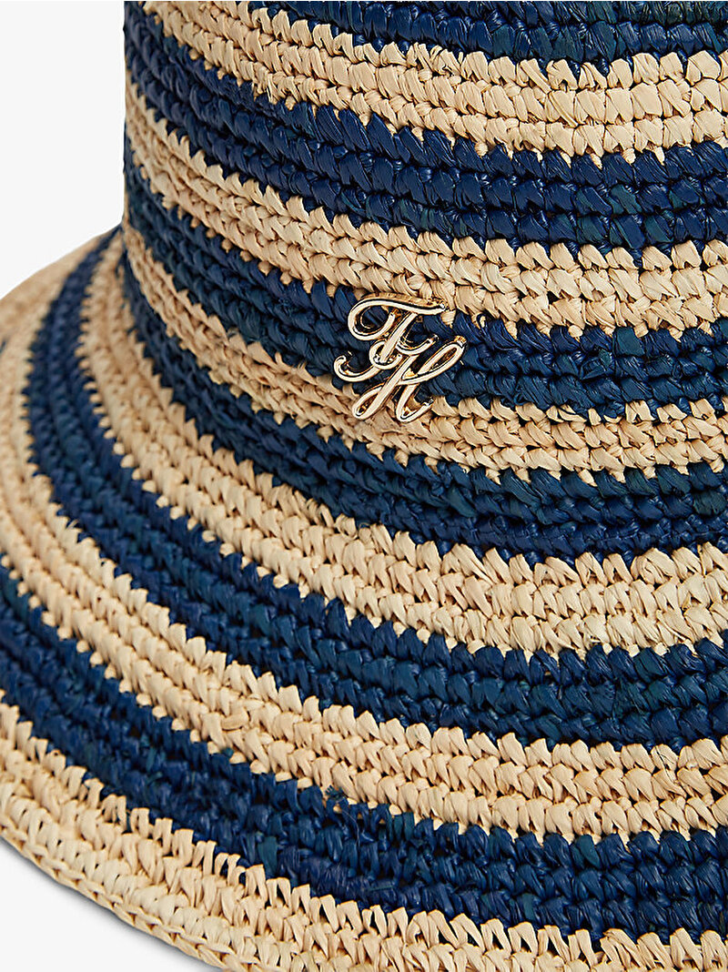 Kadın TH Striped Şapka Mavi AW0AW18343DW6