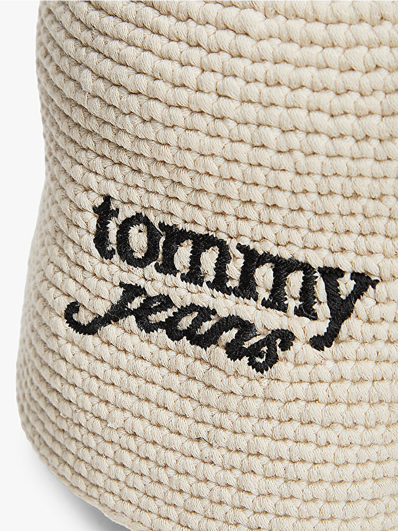 Kadın TJW Summer Knit Bucket Şapka Bej AW0AW18359ACG