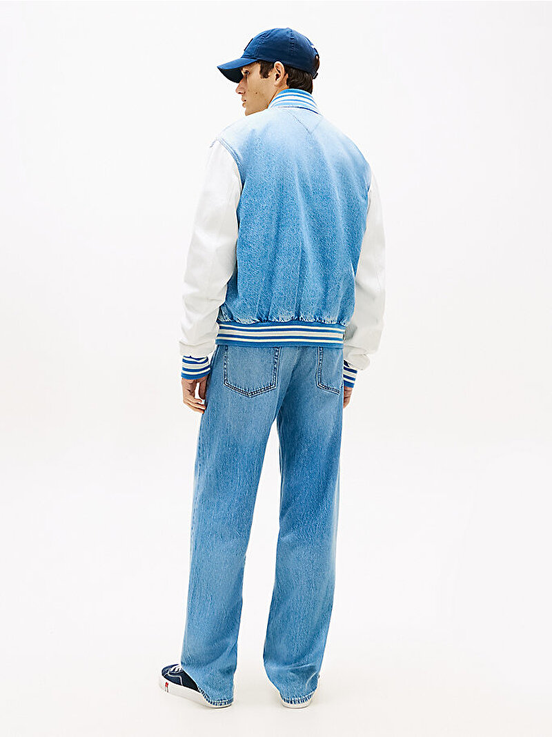 Erkek Denim Bomber Ceket Mavi DM0DM224981AB