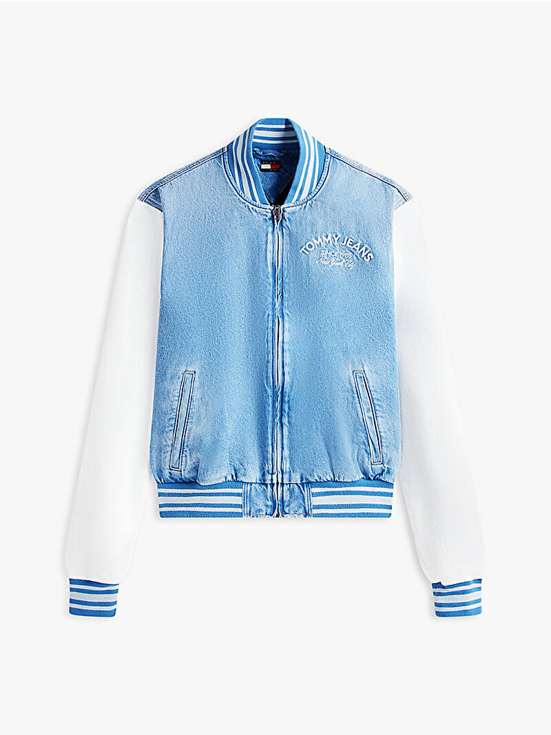 Erkek Denim Bomber Ceket Mavi DM0DM224981AB