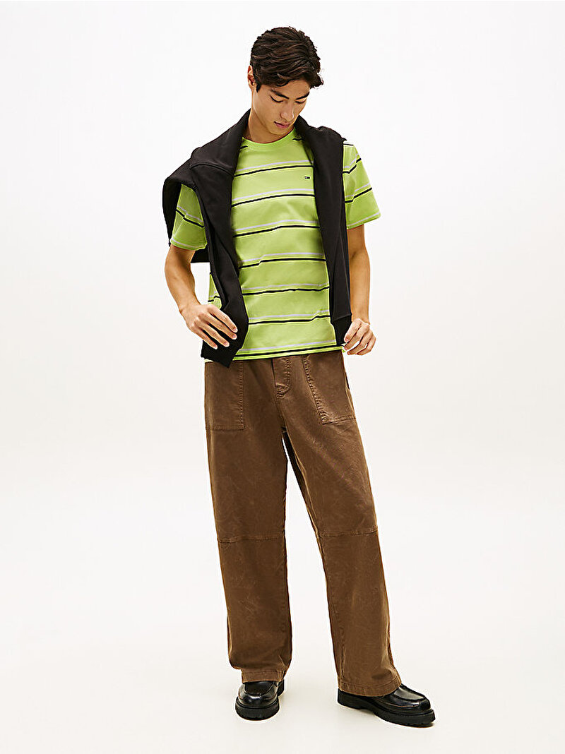 Erkek TJM Relax Stripe T-shirt Çok renkli DM0DM22516LT3