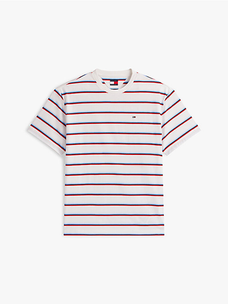 Erkek TJM Relax Stripe T-shirt Ekru DM0DM22516YBL