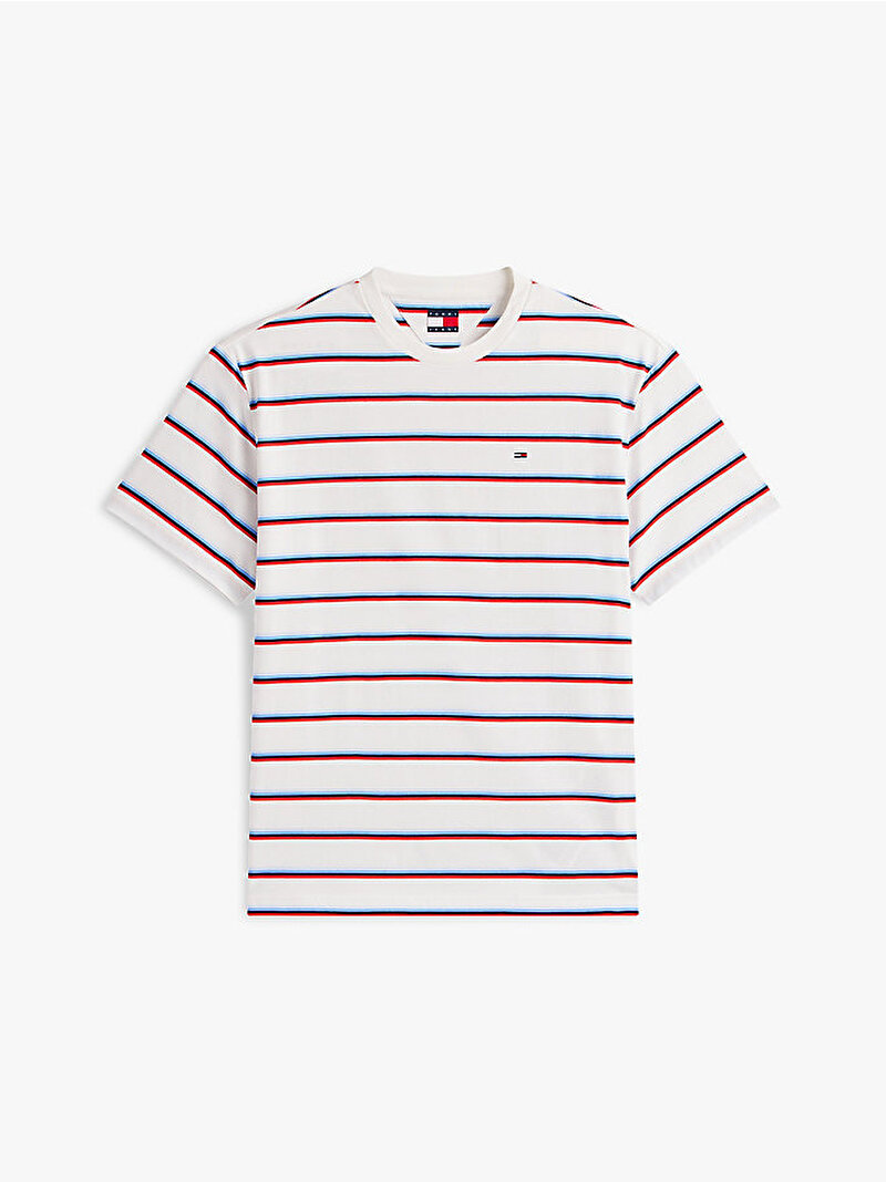 Erkek TJM Relax Stripe T-shirt Ekru DM0DM22516YBL