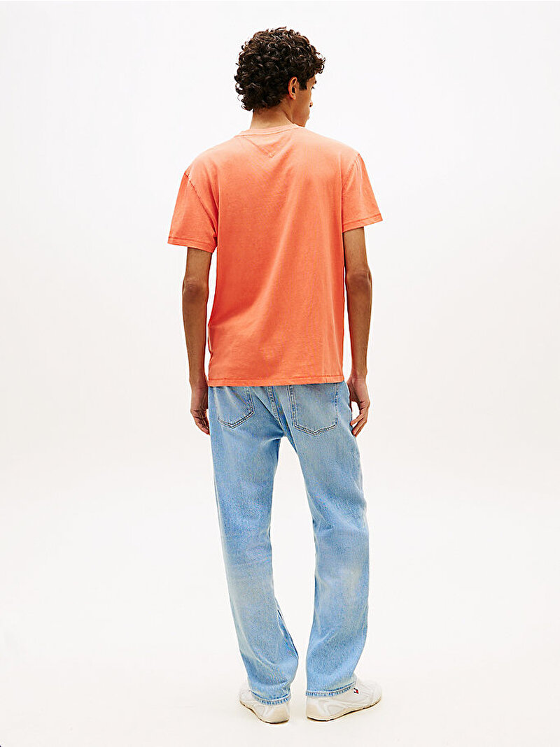 Erkek TJM Regular Waving T-shirt Kırmızı DM0DM22520XM2