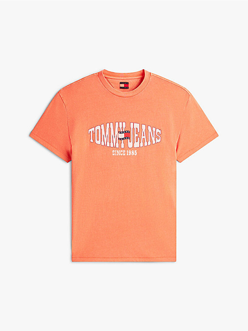 Erkek TJM Regular Waving T-shirt Kırmızı DM0DM22520XM2