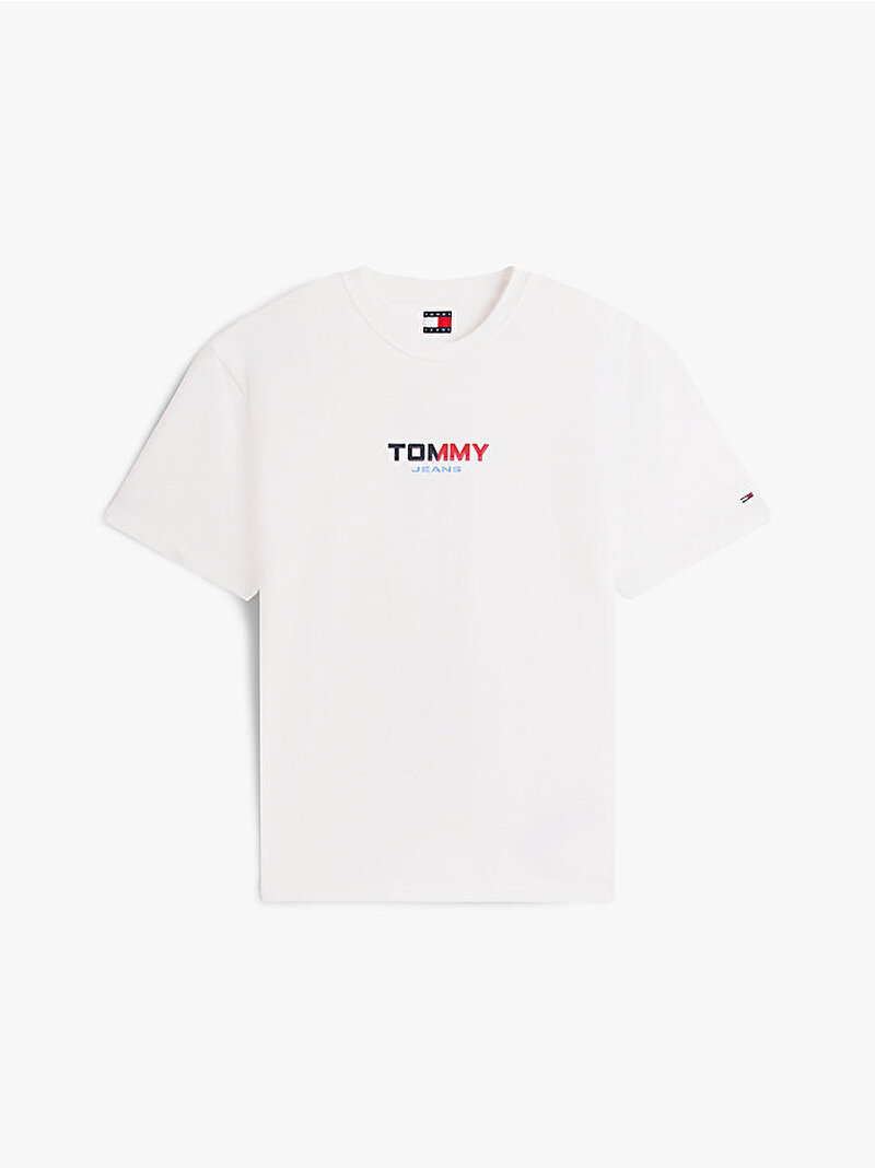 Erkek TJM Relax Backprint T-shirt Ekru DM0DM22534YBL