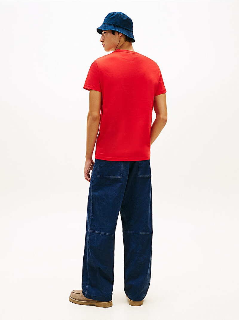 Erkek TJM Slim Sign Chest T-shirt Kırmızı DM0DM22538XL8