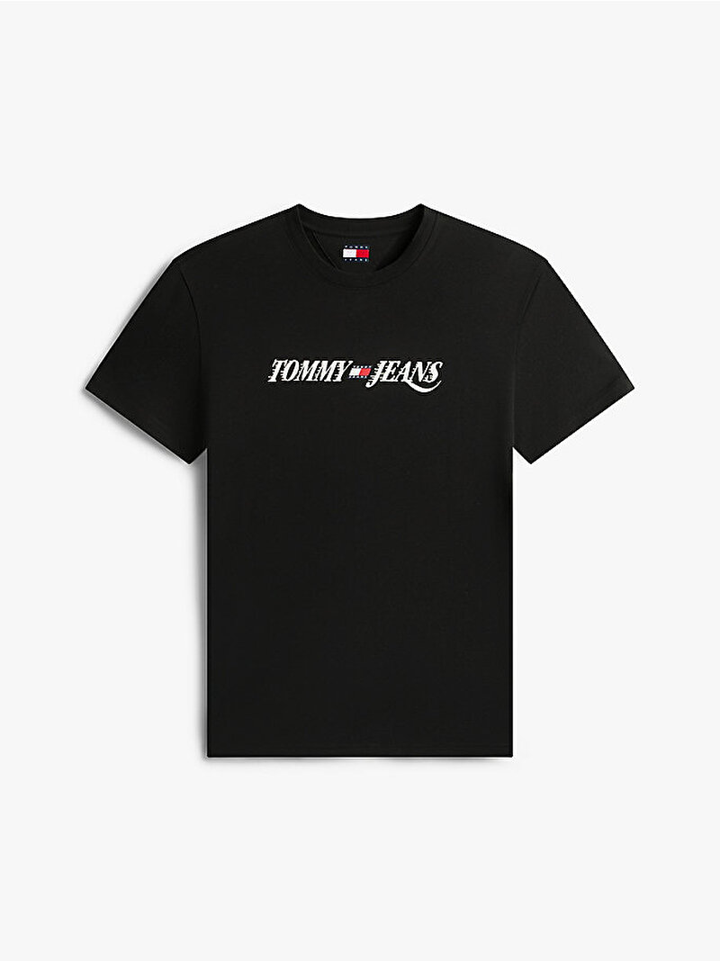 Erkek TJM Regular Vintage T-shirt Siyah DM0DM22548BDS