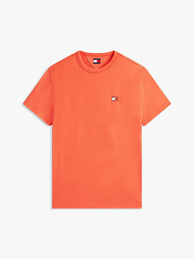 Erkek TJM Regular Badge T-shirt Kırmızı DM0DM22667XM2