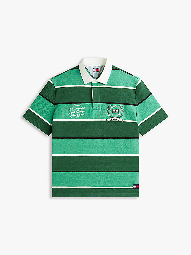 Erkek TJM Relax Stripe Polo T-shirt Çok renkli DM0DM22702MBL