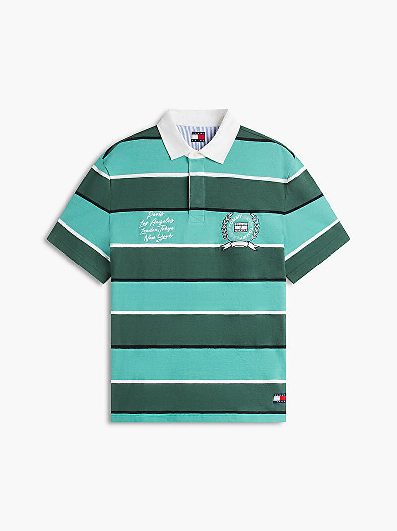 Erkek TJM Relax Stripe Polo T-shirt Çok renkli DM0DM22702MBL