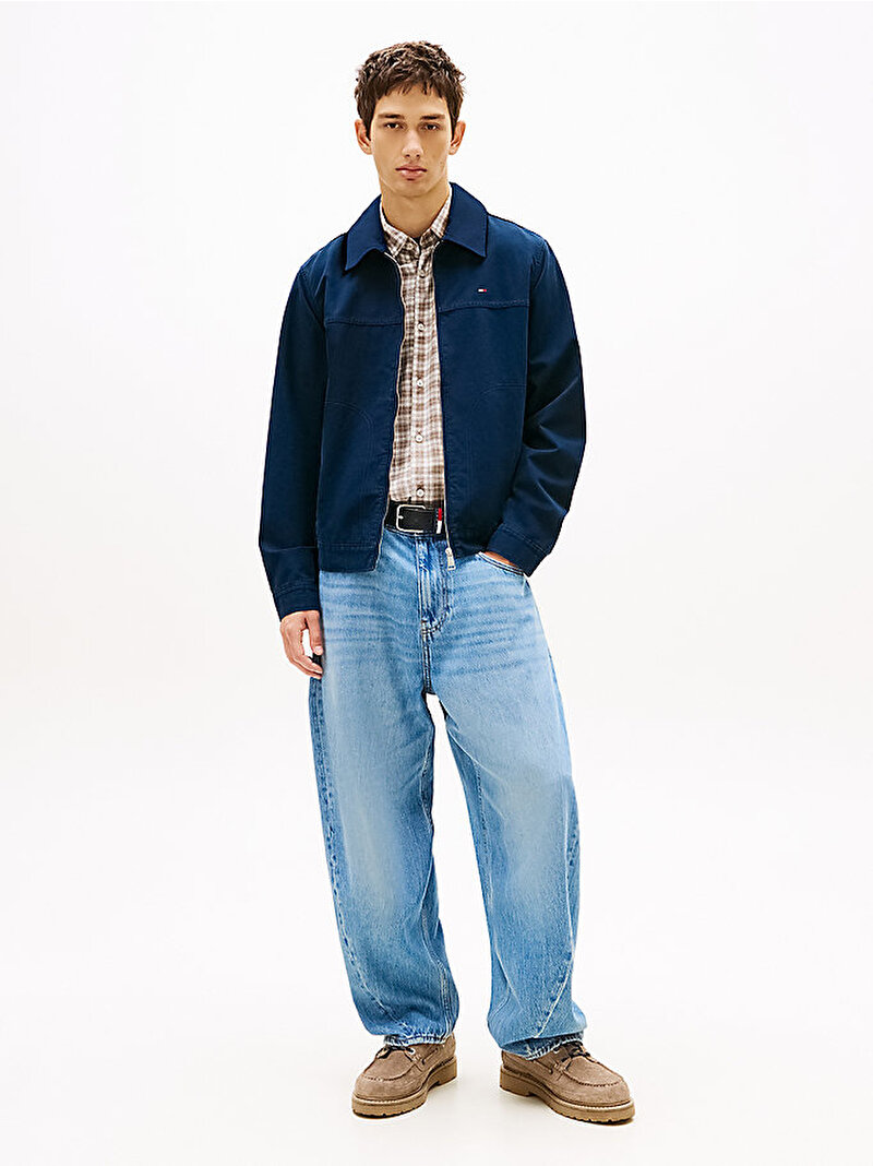 Erkek TJM Regular Cotton Denim Ceket Lacivert DM0DM22743C1G