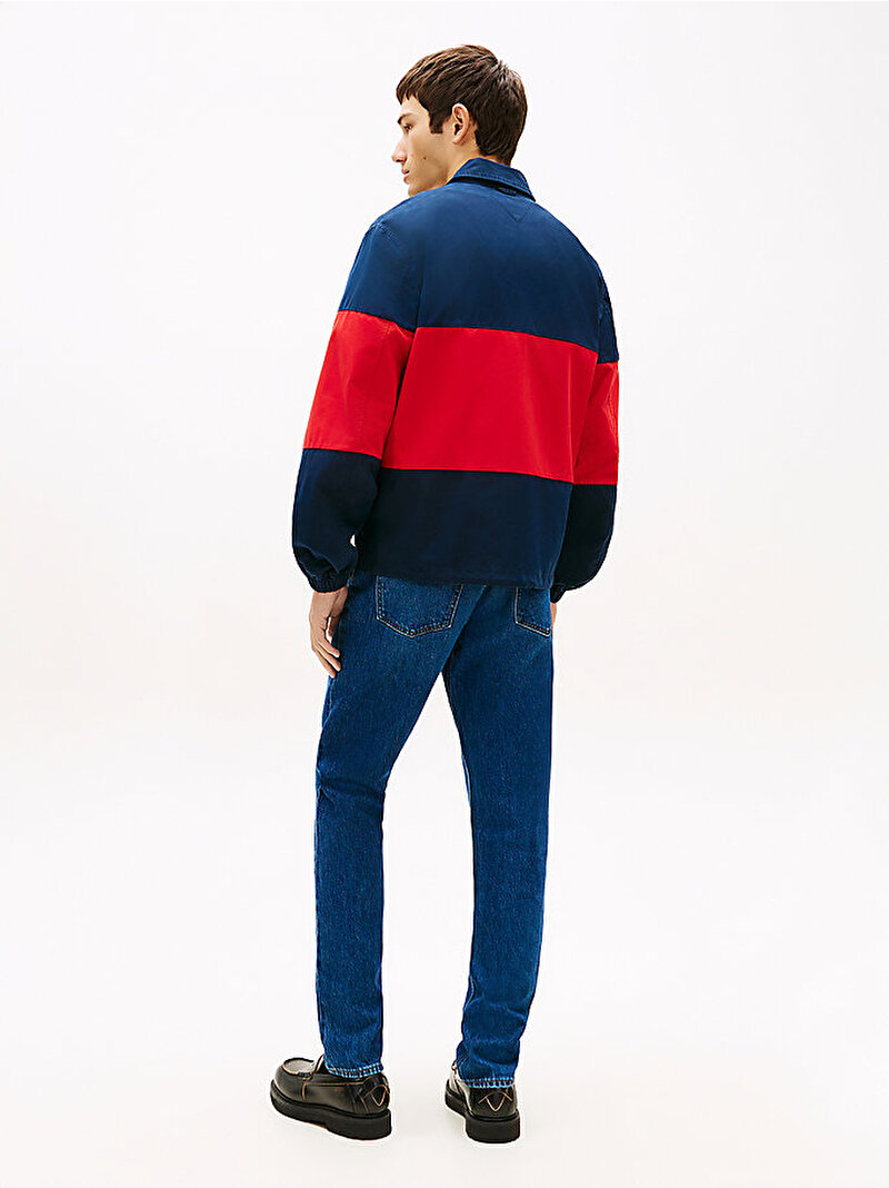 Erkek TJM Colorblock Oversize Gömlek Lacivert DM0DM22793C1G