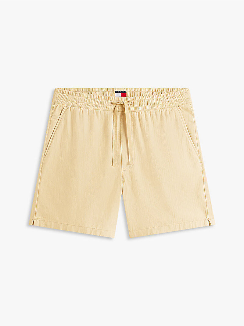 Erkek TJM Linen Blend Şort Bej DM0DM22825AB9
