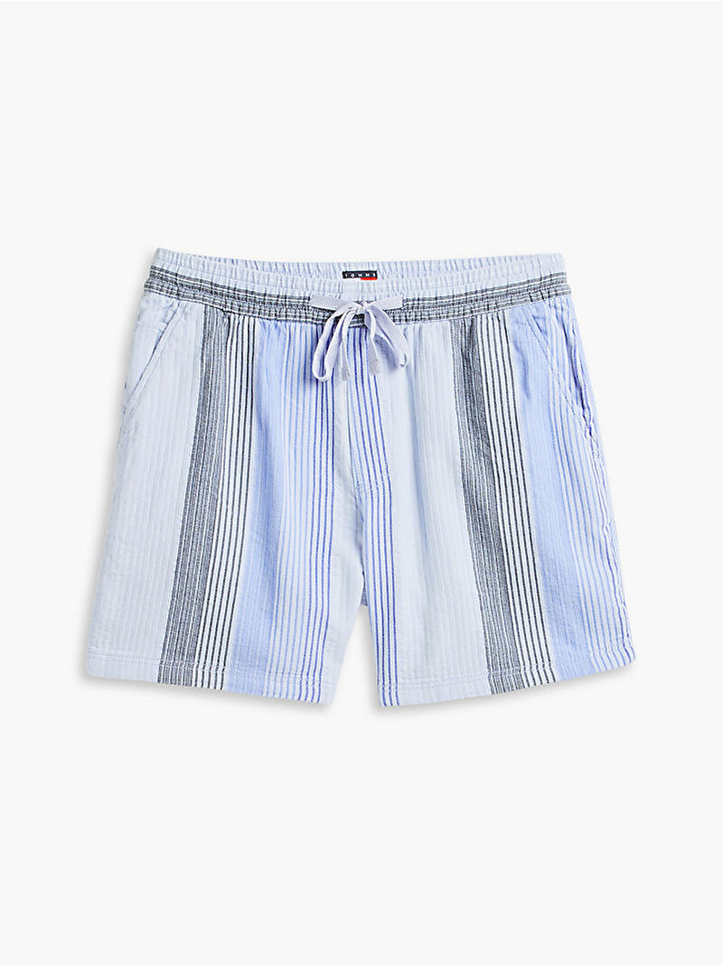 Erkek TJM Texture Stripe Şort Mavi DM0DM22830C3Q