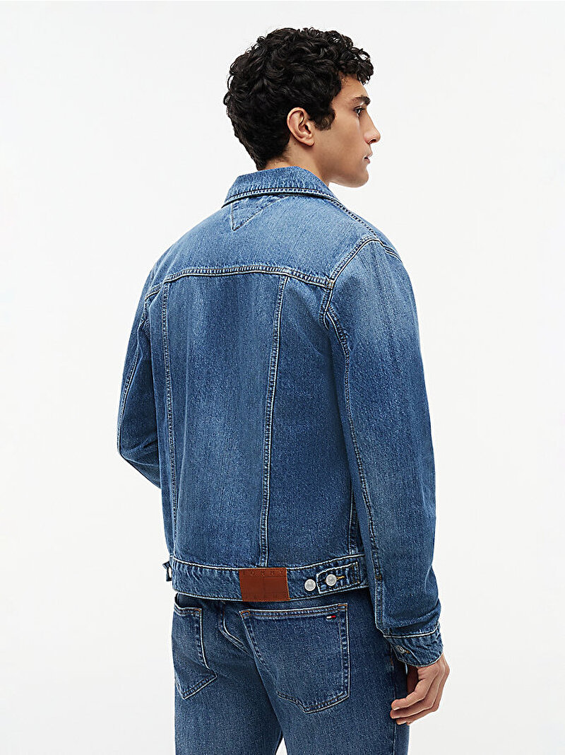 Erkek Ryan Regular Trucker Denim Ceket Mavi DM0DM230031A5