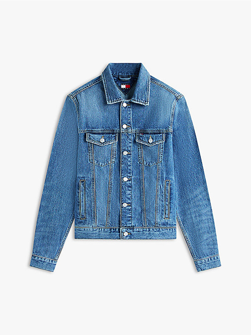 Erkek Ryan Regular Trucker Denim Ceket Mavi DM0DM230031A5