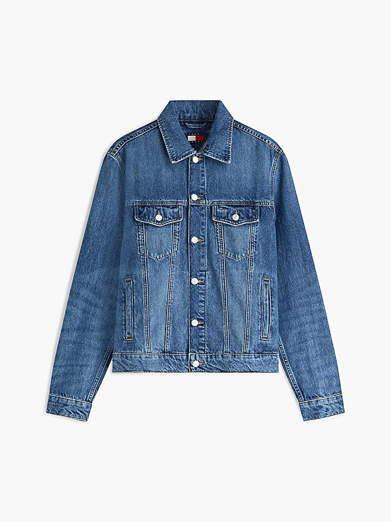 Erkek Ryan Regular Trucker Denim Ceket Mavi DM0DM230031A5