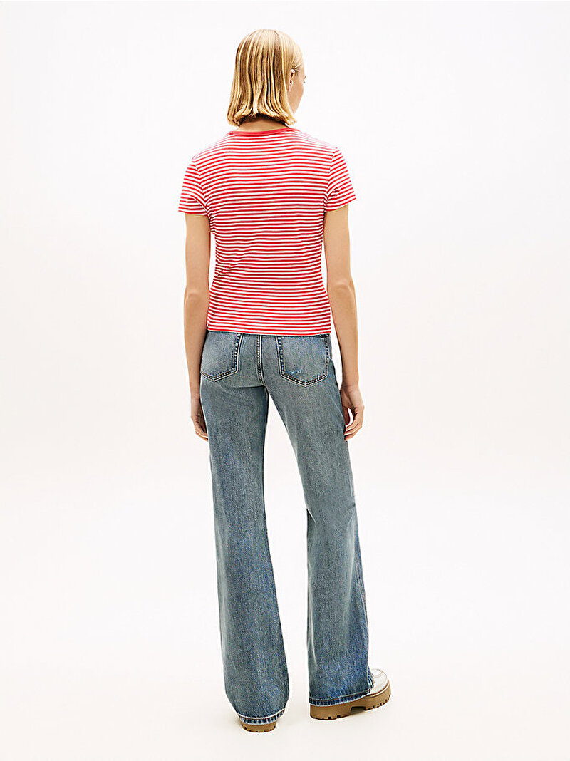 Kadın TJW Slim Essential T-shirt Kırmızı DW0DW173830EY
