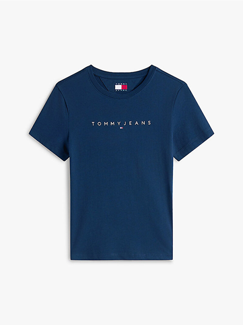 Kadın TJW Slim Linear T-shirt Lacivert DW0DW183980G0