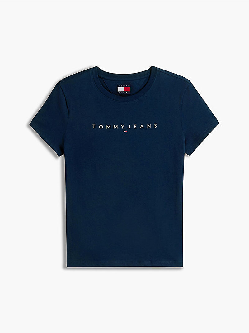 Kadın TJW Slim Linear T-shirt Lacivert DW0DW183980G0