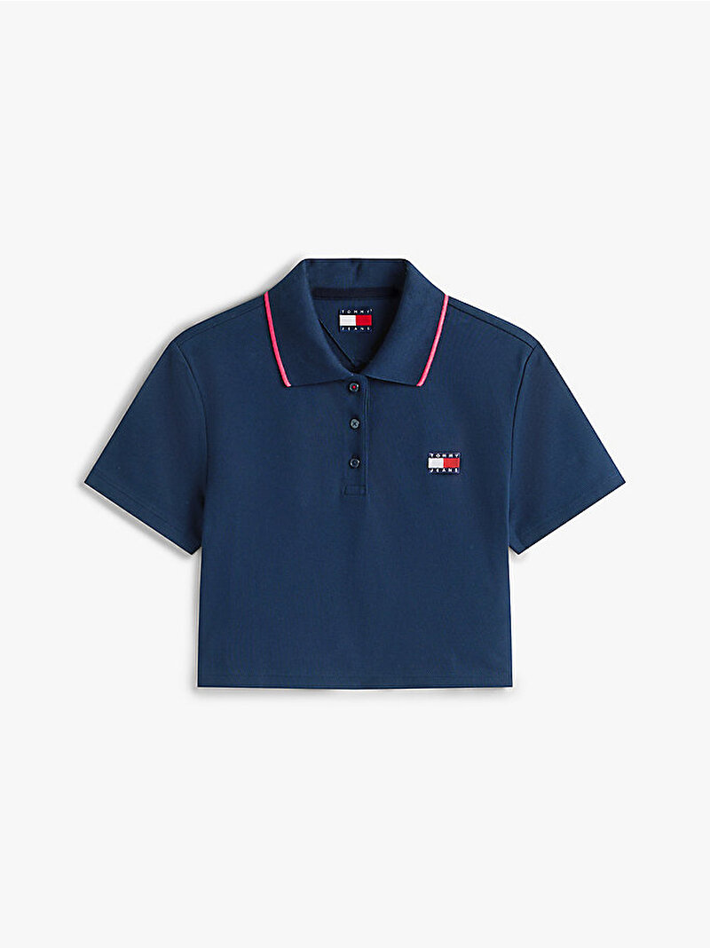 Kadın TJW Crop Badge Polo T-shirt Lacivert DW0DW213630GZ