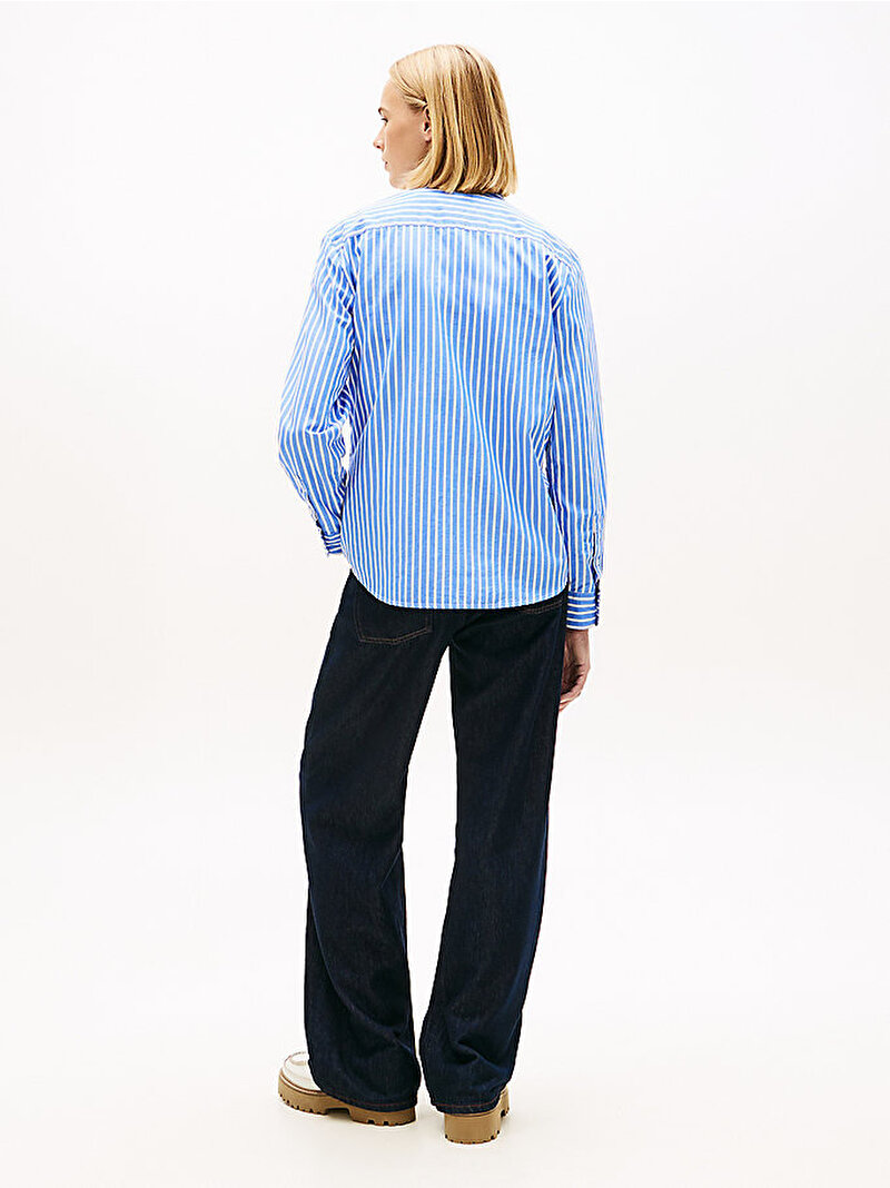 Kadın TJW Regular Poplin Gömlek Mavi DW0DW222110A5