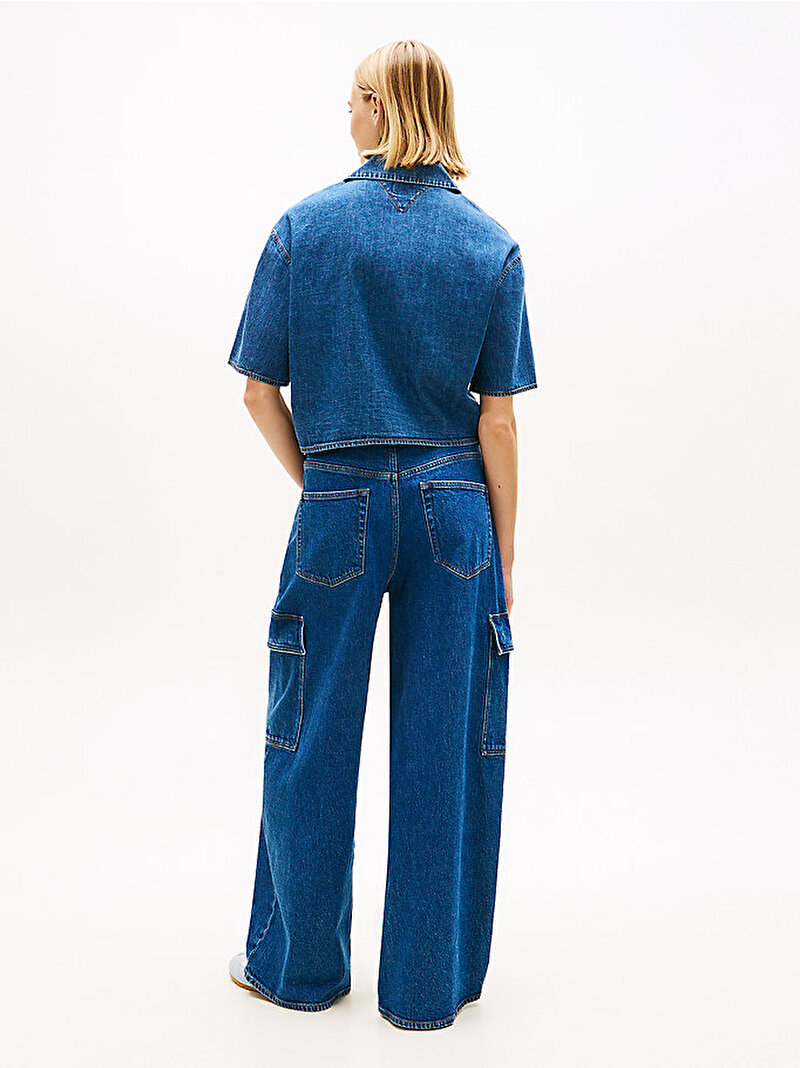 Kadın TJW Strappy Chambray Gömlek Mavi DW0DW222161A5
