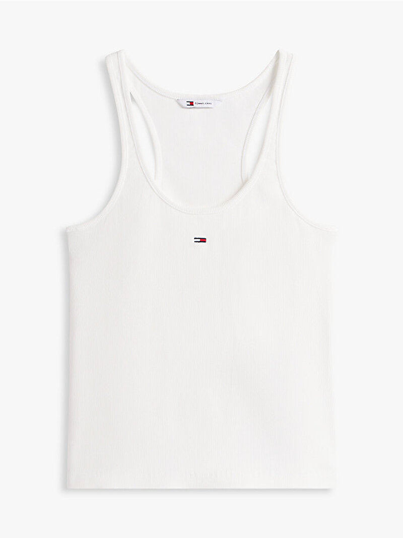 Kadın TJW Slim Racer Back T-shirt Ekru DW0DW22264YBL