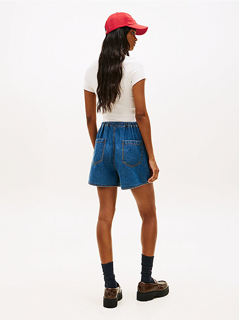 Kadın TJW Essential Chambray Şort Mavi DW0DW222701A5